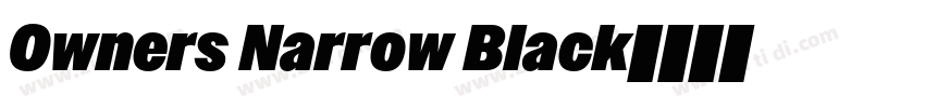 Owners Narrow Black字体转换